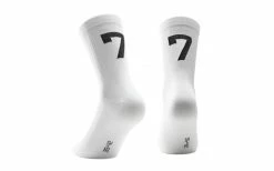 Chaussettes ASSOS Poker Socks "7" Blanc