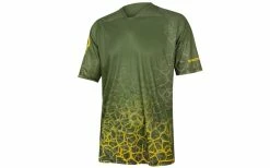Maillot Manches Courtes ENDURA SingleTrack Print Tee LTD Vert Olive