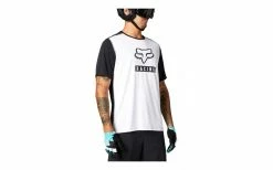 Maillot Manches Courtes Fox Ranger Block Blanc - 2021