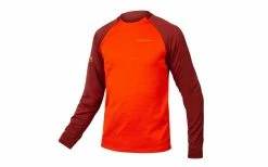 Maillot Manches Longues ENDURA SingleTrack Polaire Rouge
