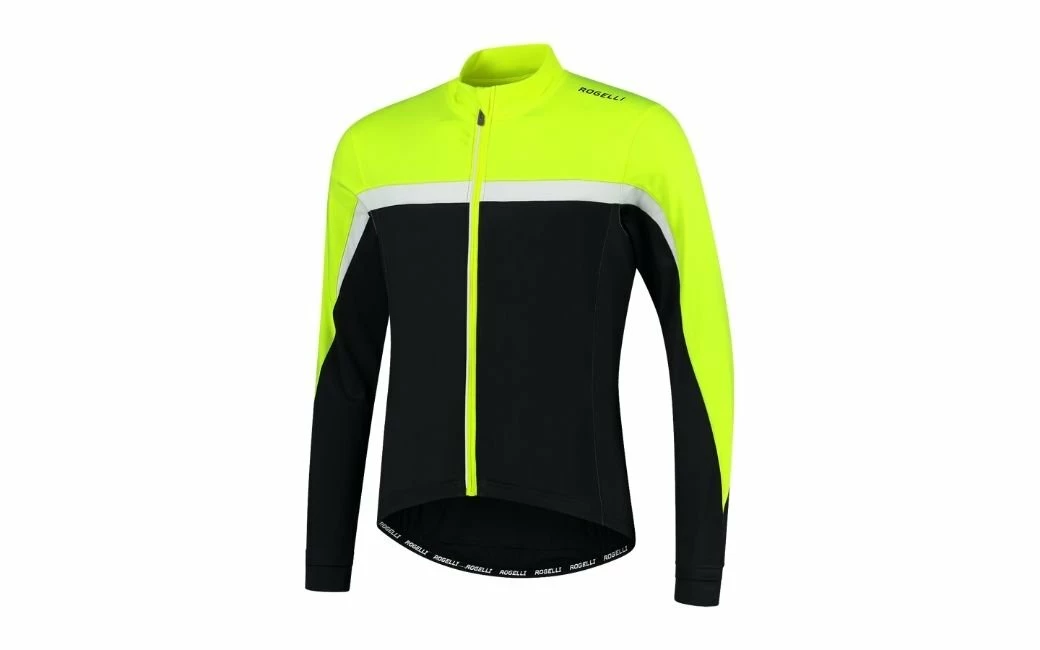 Maillot Manches Longues Rogelli Course Noir/Jaune
